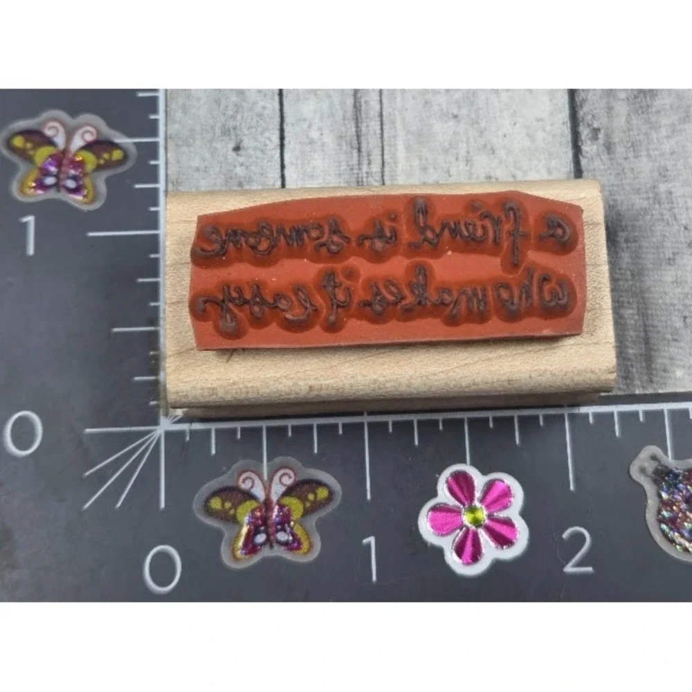 Stampin' Up! Friend Someone Who Makes It Easy Script 2006 Rubber Stamp Wood #M37